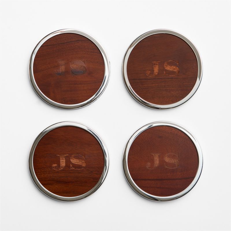 Nightcap Wood & Metal Coasters, Set of 4 - image 3 of 5