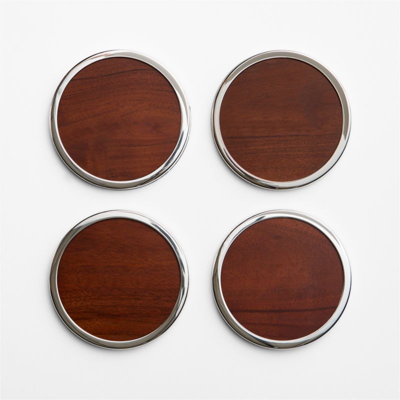 Nightcap Wood & Metal Coasters, Set of 4 - image 4 of 5