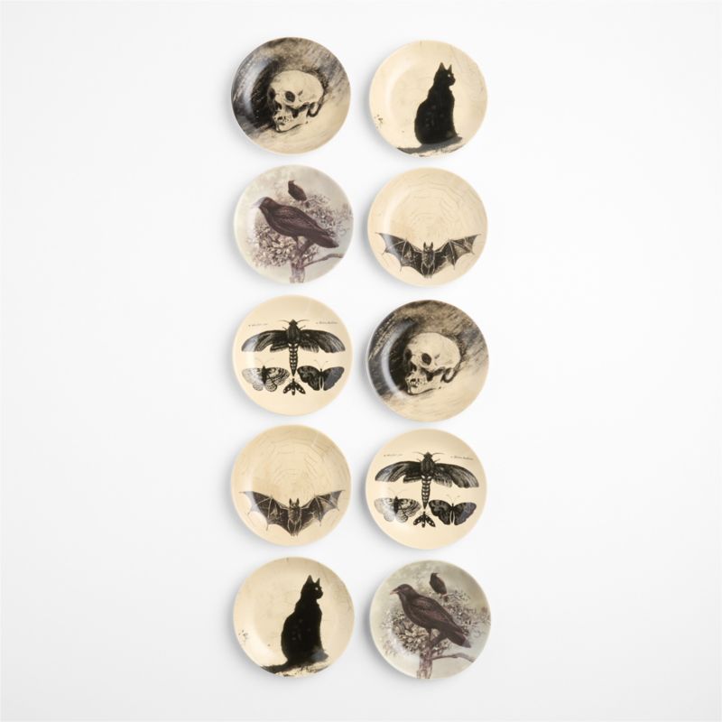 Nightfall Halloween 6" Appetizer Plates with Stand, Set of 10 - image 1 of 3
