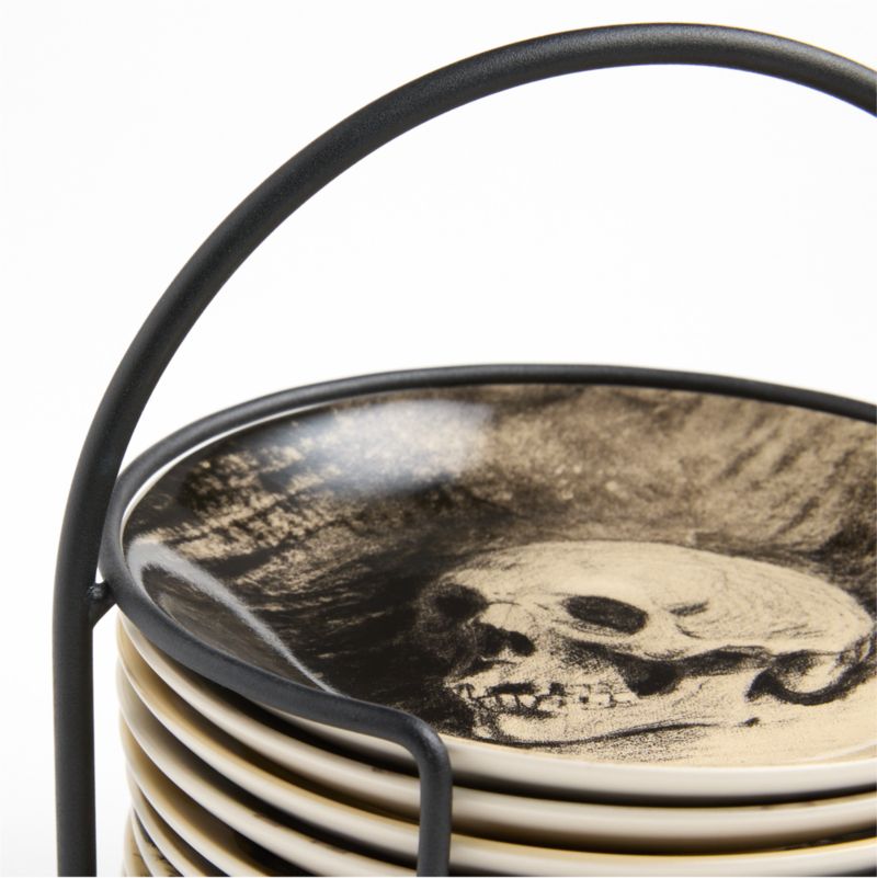 Nightfall Halloween 6" Appetizer Plates with Stand, Set of 10 - image 2 of 3