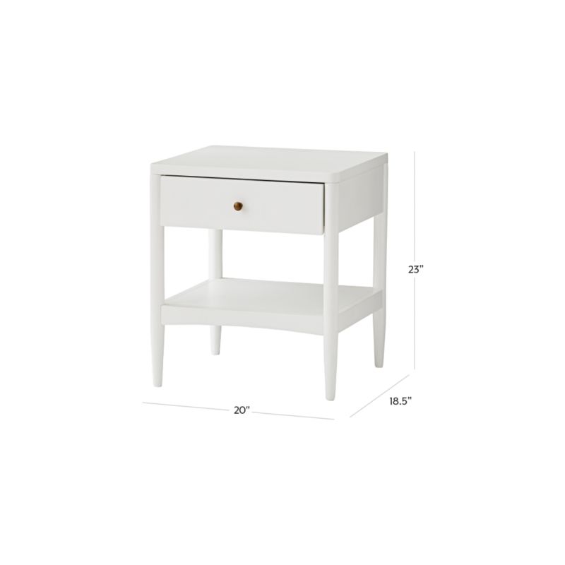 View Hampshire Natural Brown Wood Kids Nightstand with Drawer - image 3 of 8