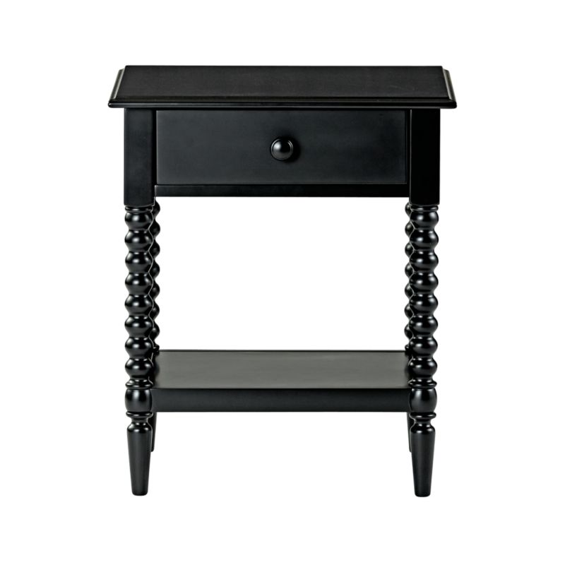 Jenny Lind Black Wood Spindle Kids Nightstand with Drawer - image 7 of 11