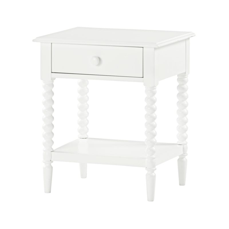Jenny Lind Wood Spindle Kids Nightstand with Drawer