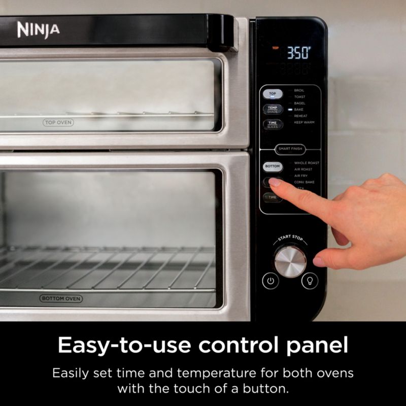 Ninja 12-in-1 Double Oven With Flexdoor, Flavorseal & Smart Finish, Rapid  Top Oven, Convection And Air Fry Bottom Oven - Dct401 : Target