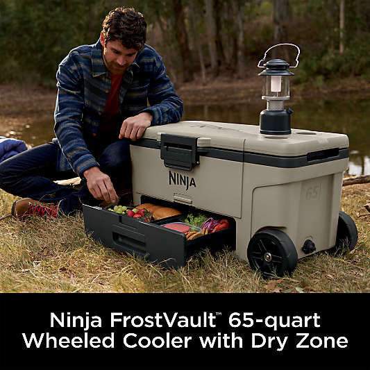 Ninja ® FrostVault™ 65-Qt. Wheeled Cooler with Dry Zone in Birch Beige