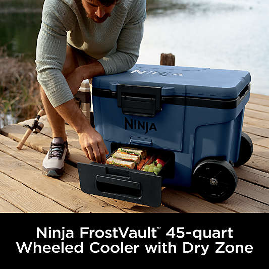 Ninja ® FrostVault™ 45-Qt. Wheeled Cooler with Dry Zone in Lakeshore Blue
