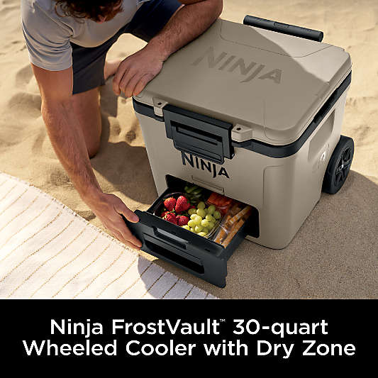 Ninja ® FrostVault™ 30-Qt. Wheeled Cooler with Dry Zone in Birch Beige