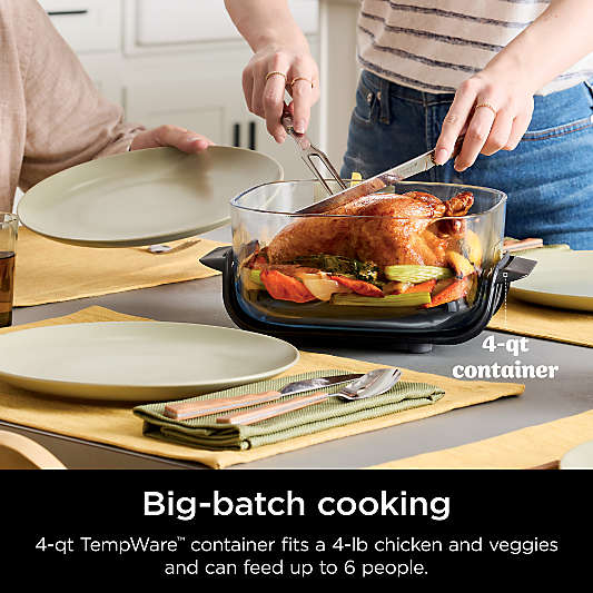 Ninja Crispi 4-in-1 Portable Glass Air Fryer Cooking System in Cyberspace