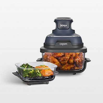 View Ninja Crispi 4-in-1 Portable Glass Air Fryer Cooking System in Cyberspace details
