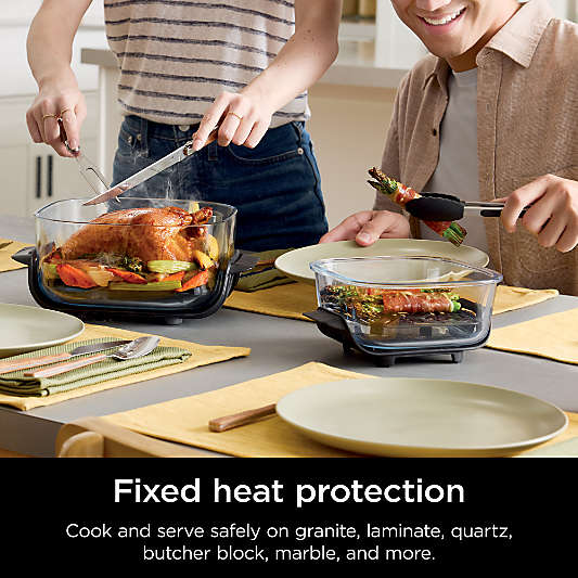 Ninja Crispi 4-in-1 Portable Glass Air Fryer Cooking System in Sage Green