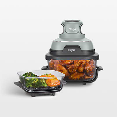 Ninja Crispi 4-in-1 Portable Glass Air Fryer Cooking System in Sage Green