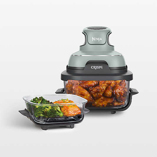 Ninja Crispi 4-in-1 Portable Glass Air Fryer Cooking System in Sage Green