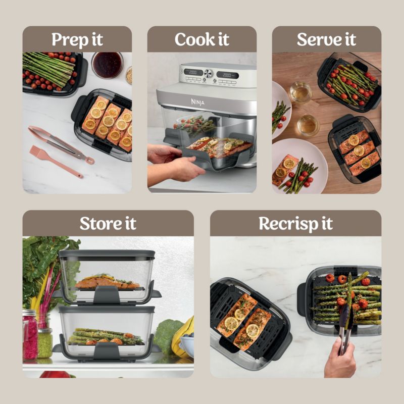 Ninja Crispi® DualZone™ Dual Basket Glass Air Fryer in Bone - image 8 of 10