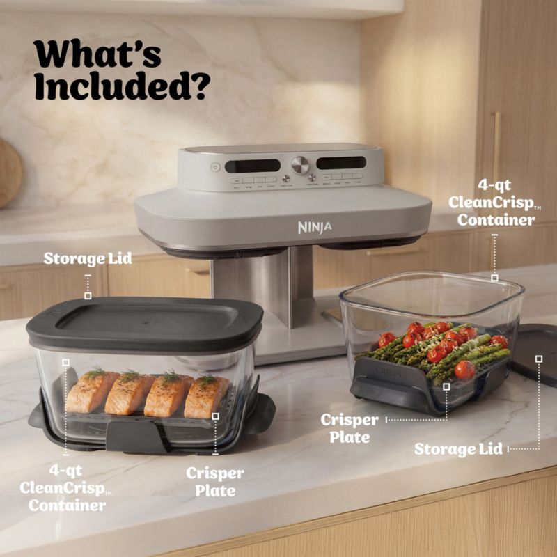 Ninja Crispi® DualZone™ Dual Basket Glass Air Fryer in Bone - image 1 of 10