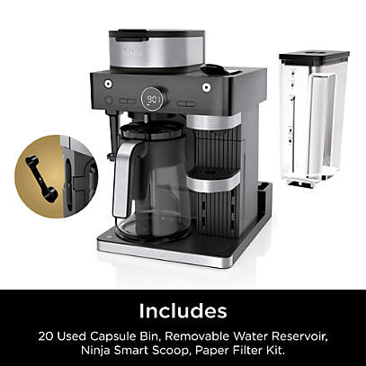 Ninja Coffee Bar, Carafe, Frother, Recipes & Grinder (Renewed)