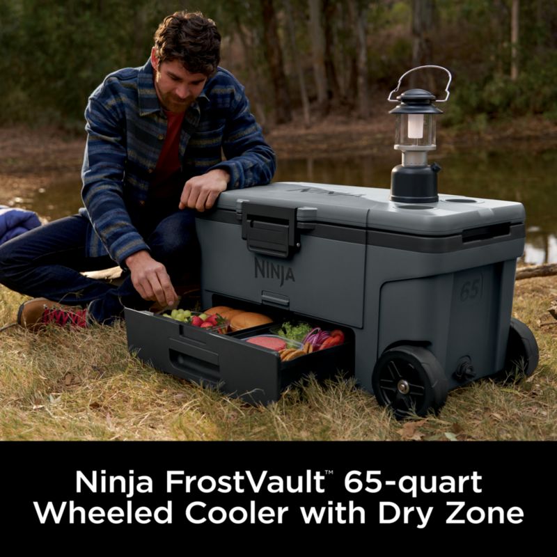 Ninja ® FrostVault™ 65-Qt. Wheeled Cooler with Dry Zone in Charcoal Grey - image 3 of 10