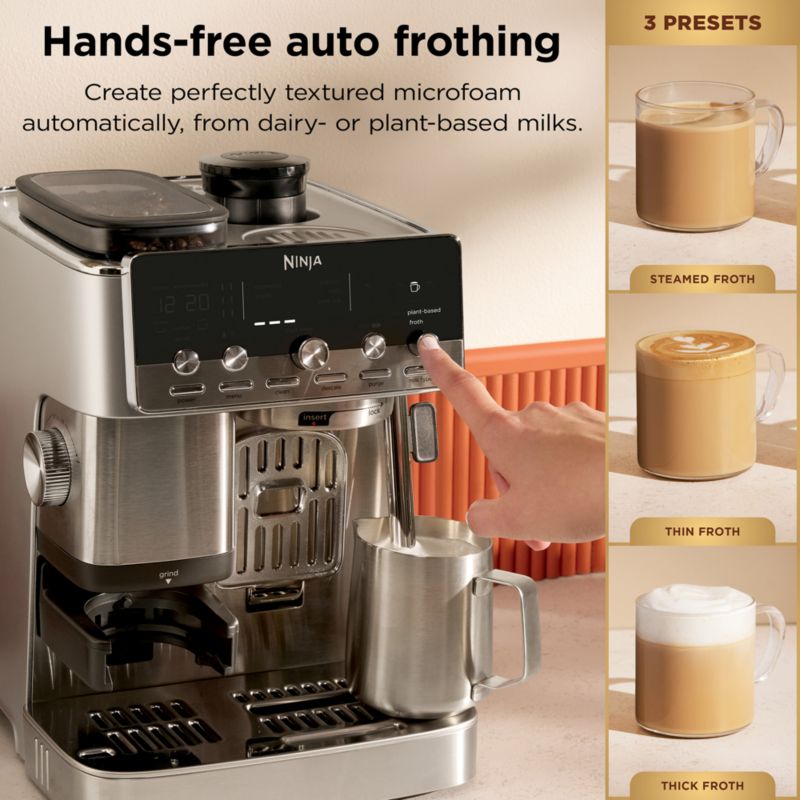 Ninja Luxe™ Café Mini Plus AutoFroth Espresso Machine in Midnight Mocha - image 8 of 9