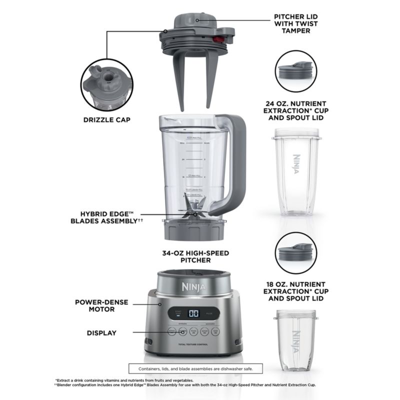 Ninja TWISTi High-Speed Blender DUO + Reviews | Crate & Barrel