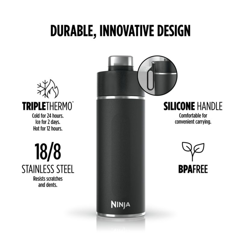 Ninja Thirsti™ 24oz. Travel Bottle, Black Drinkware - Ninja