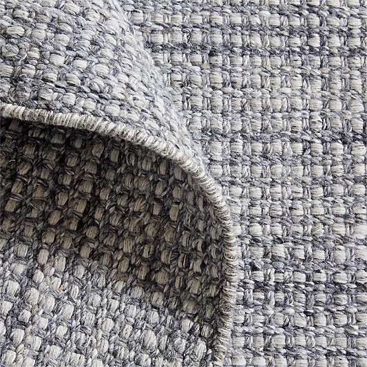 Niseko Performance Handwoven Dark Grey Rug Swatch 12"x18"