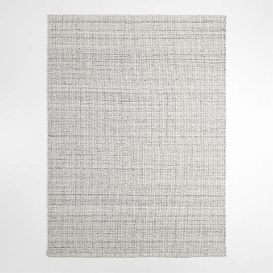 Niseko Performance Handwoven Silver Grey Area Rug 6'x9'