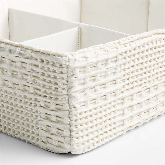 Nella White Diaper Organizer