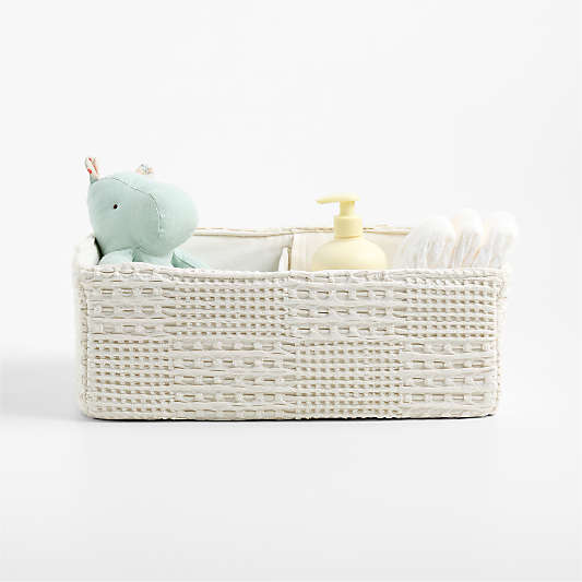 Nella White Diaper Organizer