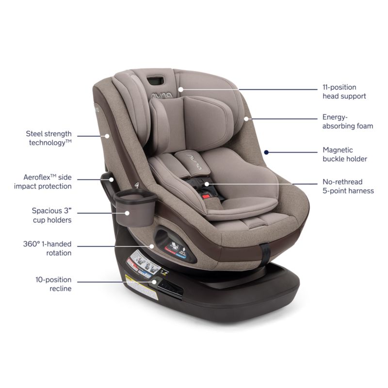 Nuna REVV maxx Cedar Brown Convertible Rotating Baby Car Seat - image 5 of 7