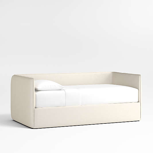 Noa Cream Kids Twin Daybed with Storage and Trundle Bed