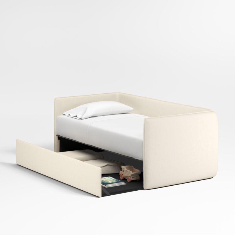 Noa Cream Kids Twin Daybed with Storage and Trundle Bed - image 6 of 8