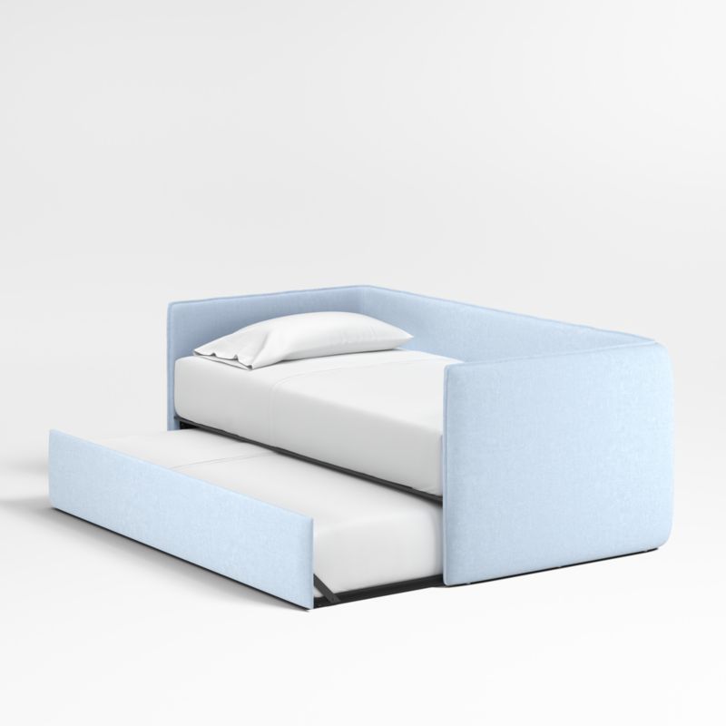 Noa Light Blue Kids Twin Daybed with Storage and Trundle Bed - image 4 of 7