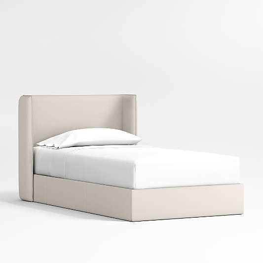 Noa Shelter Cream Upholstered Kids Storage Bed