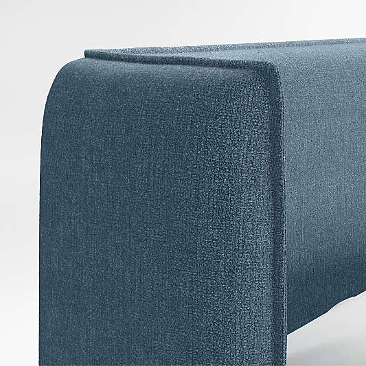 Noa Shelter Denim Blue Upholstered Kids Headboard