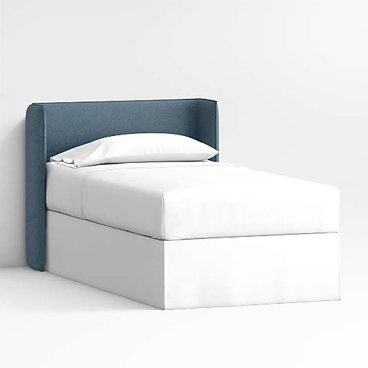 Noa Shelter Denim Blue Upholstered Kids Headboard