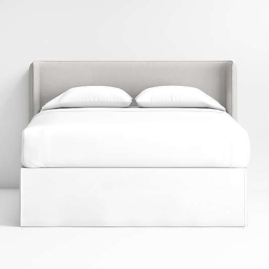 Noa Shelter Grey Upholstered Kids Full Headboard