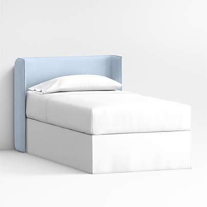 Noa Shelter Light Blue Upholstered Kids Twin Headboard