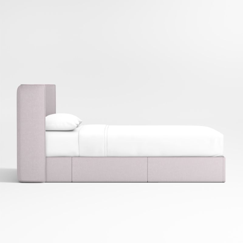 Noa Shelter Lilac Upholstered Kids Full Storage Bed - image 3 of 5