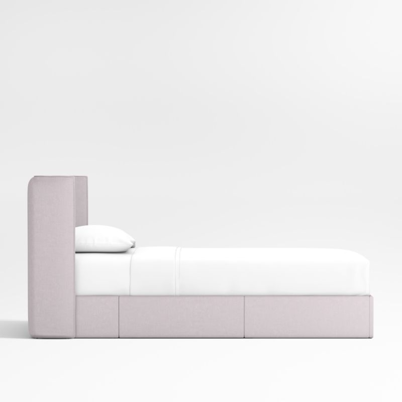 Noa Shelter Lilac Upholstered Kids Twin Storage Bed - image 2 of 4