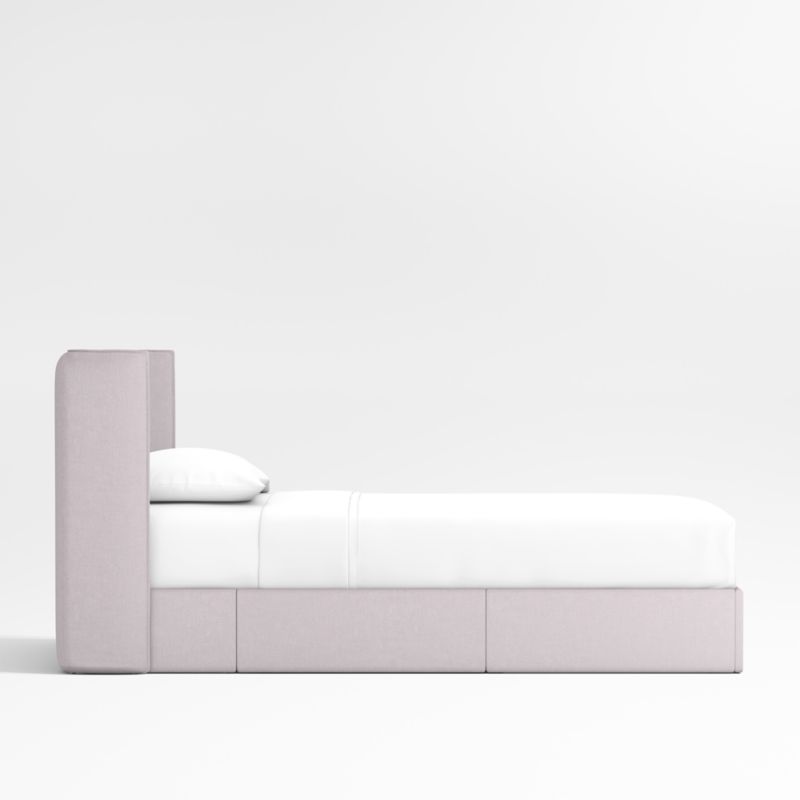 Noa Shelter Grey Upholstered Kids Twin Headboard
