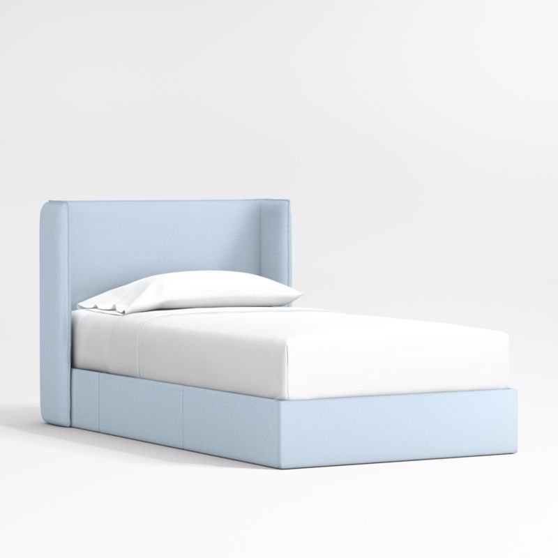 Noa Shelter Light Blue Upholstered Kids Full Storage Bed - image 2 of 6