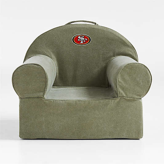 NFL San Francisco 49ers Large Cyprus Green Organic Cotton Kids Lounge Nod Chair