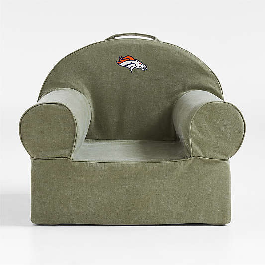 NFL Denver Broncos Large Cyprus Green Organic Cotton Kids Lounge Nod Chair