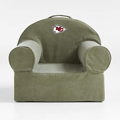 NFL Kansas City Chiefs Large Cyprus Green Organic Cotton Kids Lounge Nod Chair