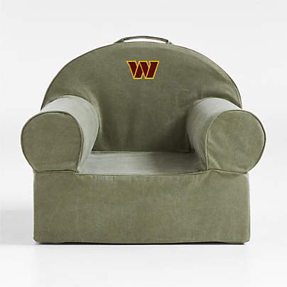 NFL Washington Commanders Large Cyprus Green Organic Cotton Kids Lounge Nod Chair