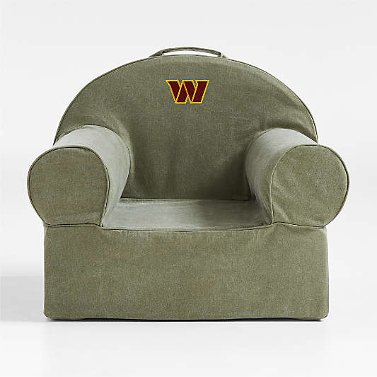 NFL Washington Commanders Small Cyprus Green Organic Cotton Kids Lounge Nod Chair