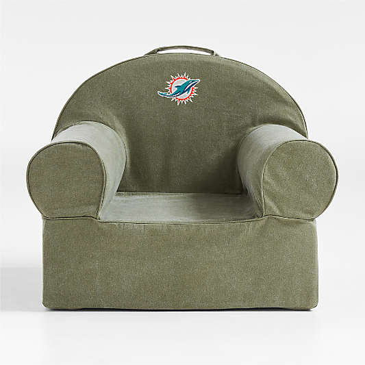 NFL Miami Dolphins Large Cyprus Green Organic Cotton Kids Lounge Nod Chair