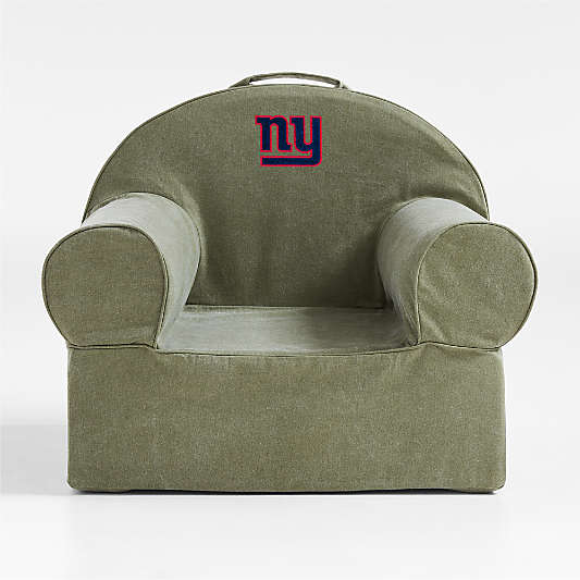 NFL New York Giants Large Cyprus Green Organic Cotton Kids Lounge Nod Chair