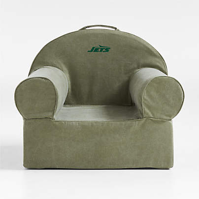 NFL New York Jets Large Cyprus Green Organic Cotton Kids Lounge Nod Chair