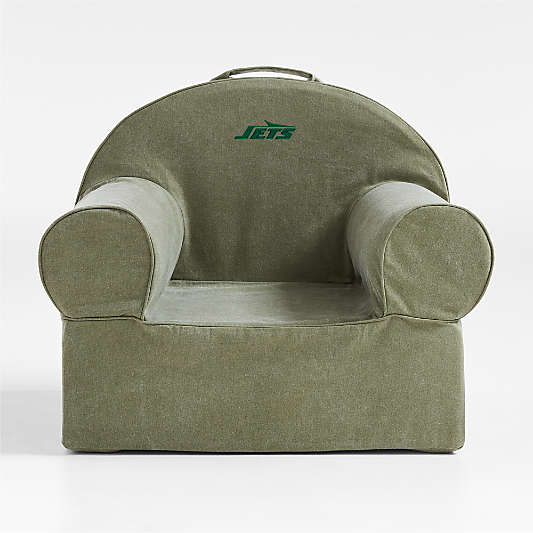 NFL New York Jets Large Cyprus Green Organic Cotton Kids Lounge Nod Chair