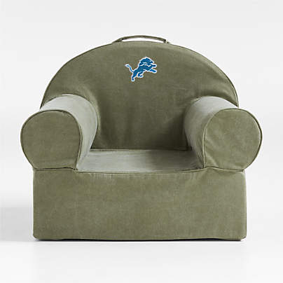 Detroit Lions Large Cyprus Green Organic Cotton Kids Lounge Nod Chair